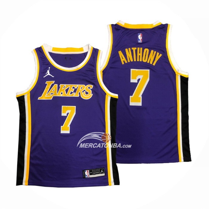 Maglia Los Angeles Lakers Carmelo Anthony NO 7 Statement 2020-21 Viola